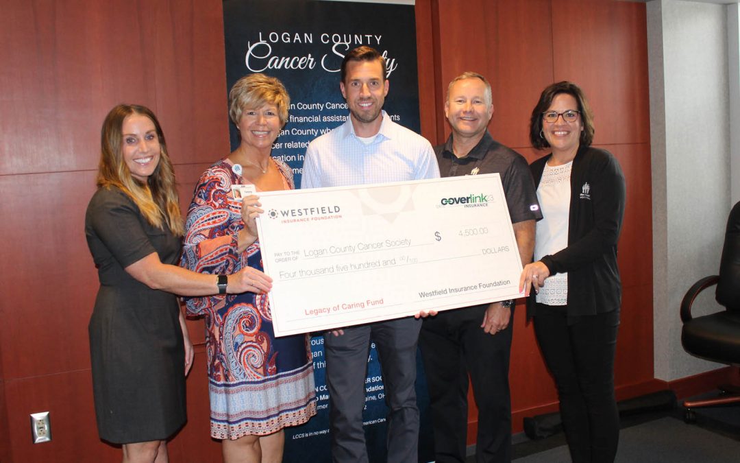 CoverLink Insurance Helps Logan County Cancer Society  with $4,500 Donation